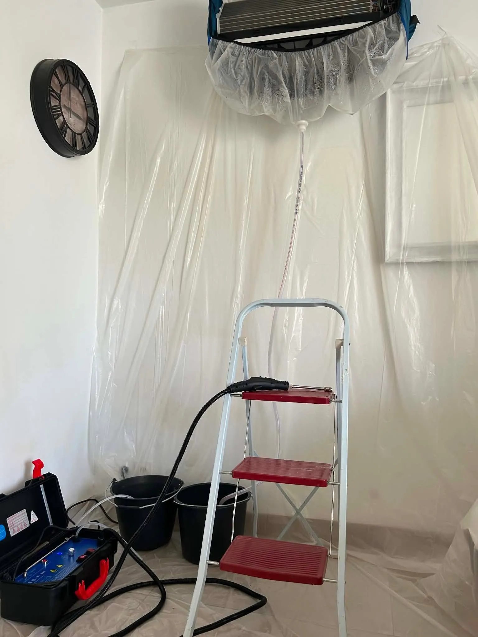 Protection pour nettoyage de climatisation